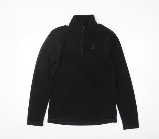 Mens UK Size S DECATHLON Black 1/4 Zip Sweatshirt