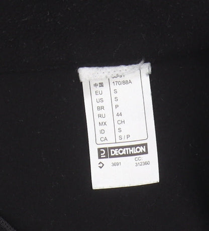 Mens UK Size S DECATHLON Black 1/4 Zip Sweatshirt