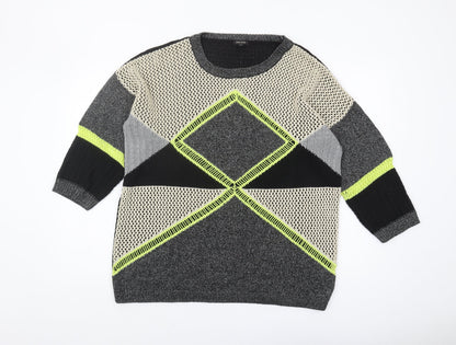 Womens UK Size 16 River Island Multicoloured Pullover Jumper