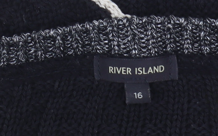 Womens UK Size 16 River Island Multicoloured Pullover Jumper