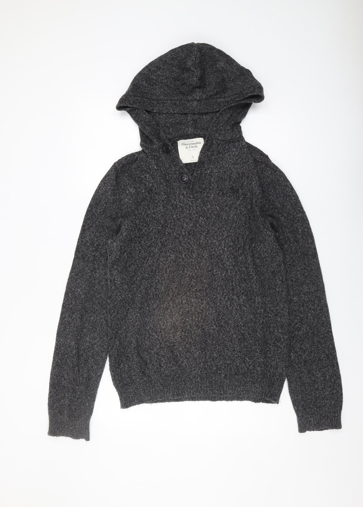Abercrombie & Fitch Grey Hoodie Men's Jumper, Size L