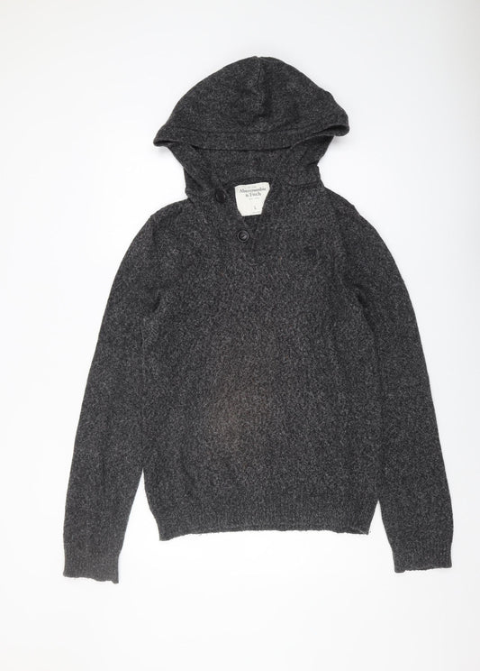 Abercrombie & Fitch Grey Hoodie Men's Jumper, Size L