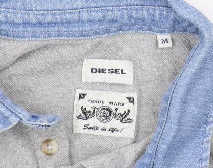 Unisex Adults UK Size M Diesel Grey Basic Polo