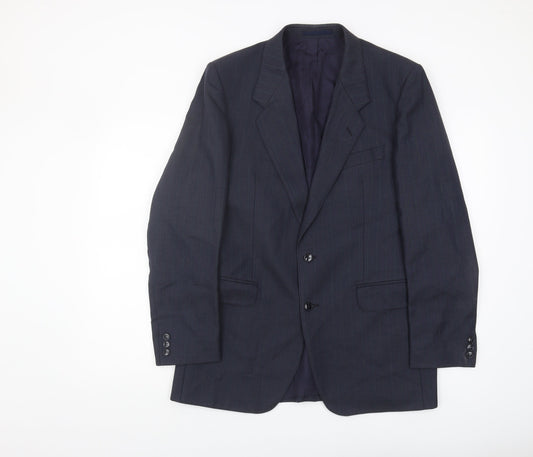 Mens UK Size 40 Boss Regular Blue Suit Jacket