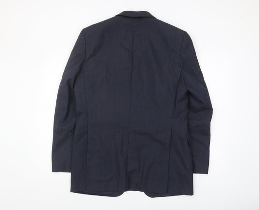 Mens UK Size 40 Boss Regular Blue Suit Jacket
