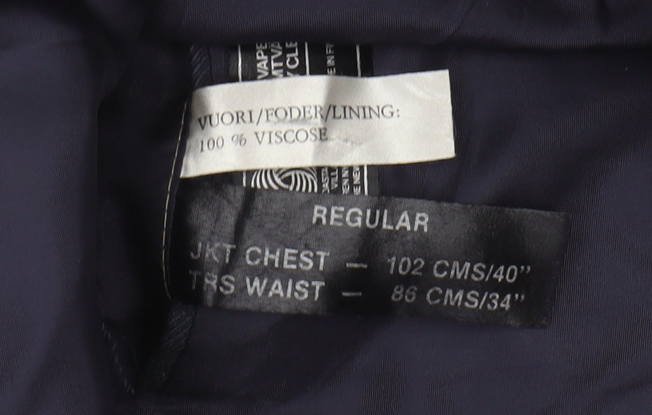Mens UK Size 40 Boss Regular Blue Suit Jacket