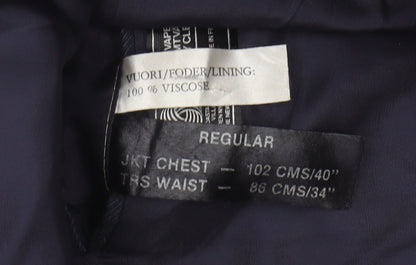 Mens UK Size 40 Boss Regular Blue Suit Jacket