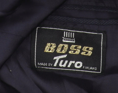 Mens UK Size 40 Boss Regular Blue Suit Jacket