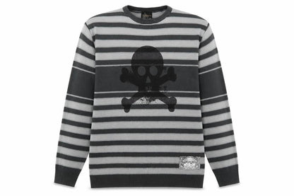 Giorgio Men's XL Grey Striped Pullover Jumper