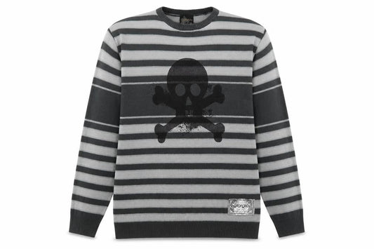 Giorgio Men's XL Grey Striped Pullover Jumper