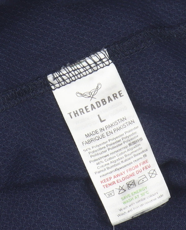 Mens UK Size L Threadbare Polyester Blend Polo Shirt