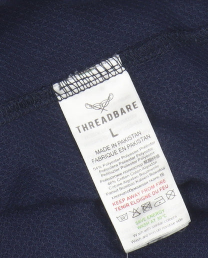Mens UK Size L Threadbare Polyester Blend Polo Shirt