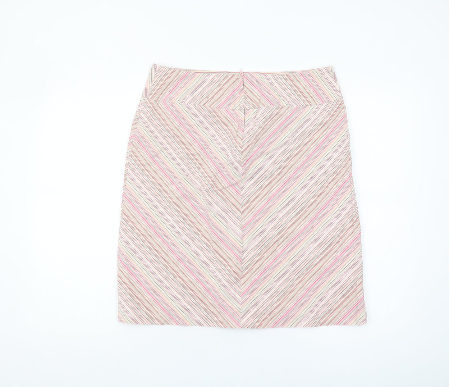 Next Women's Multicoloured Striped Pencil Skirt, Size 14