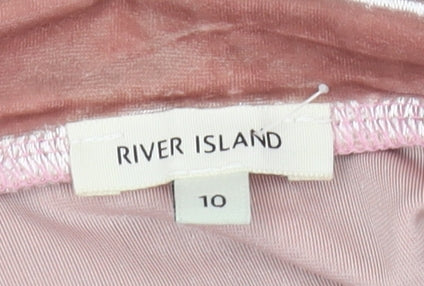 Womens UK Size 10 River Island A-Line Velvet Skirt
