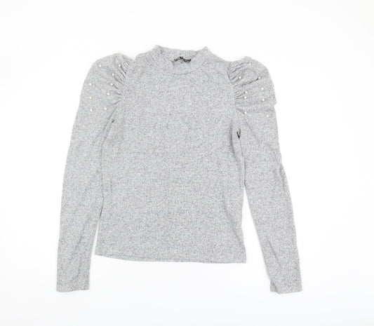 Womens UK Size M Zara Grey Pullover Jumper