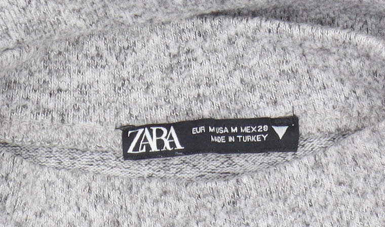 Womens UK Size M Zara Grey Pullover Jumper