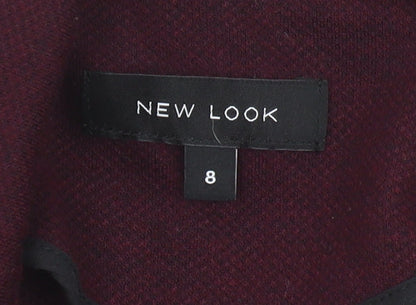 New Look Women's Red Blazer Size 8, Regular Fit, Lined