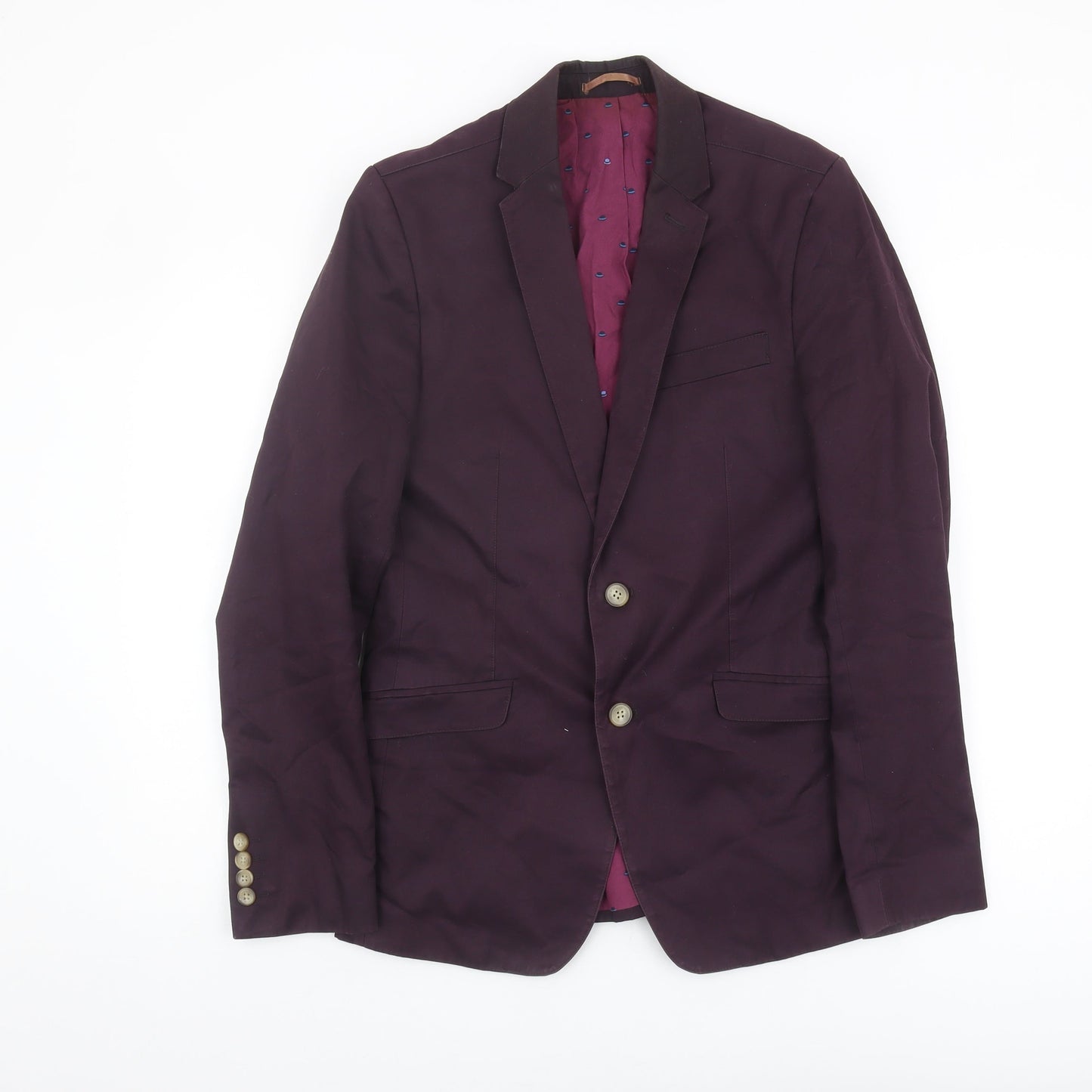 Mens UK Size S Ben Sherman Regular Purple Suit Jacket