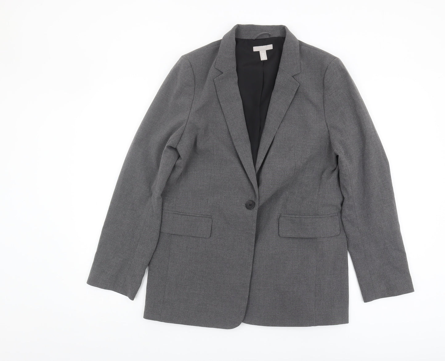 H&M Women Grey Blazer Size S with Lining