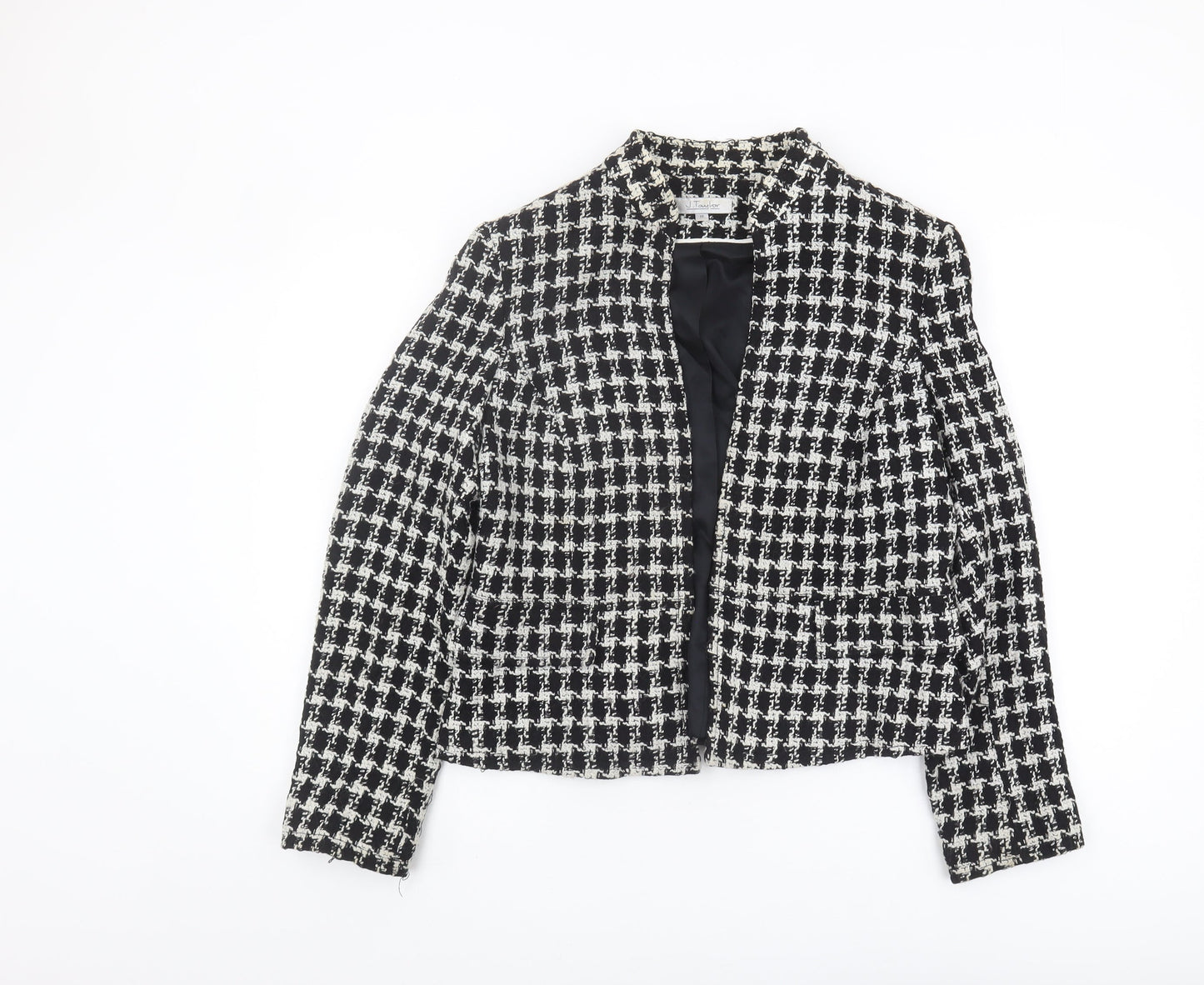 J. Taylor Women’s Black Check Blazer Size 16