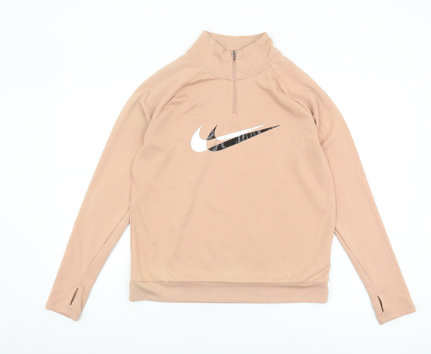 Nike Women's Beige Pullover 1/4 Zip Top Size S