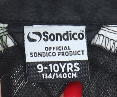 Sondico Boys Black Windbreaker Jacket, Size 9-10 Years