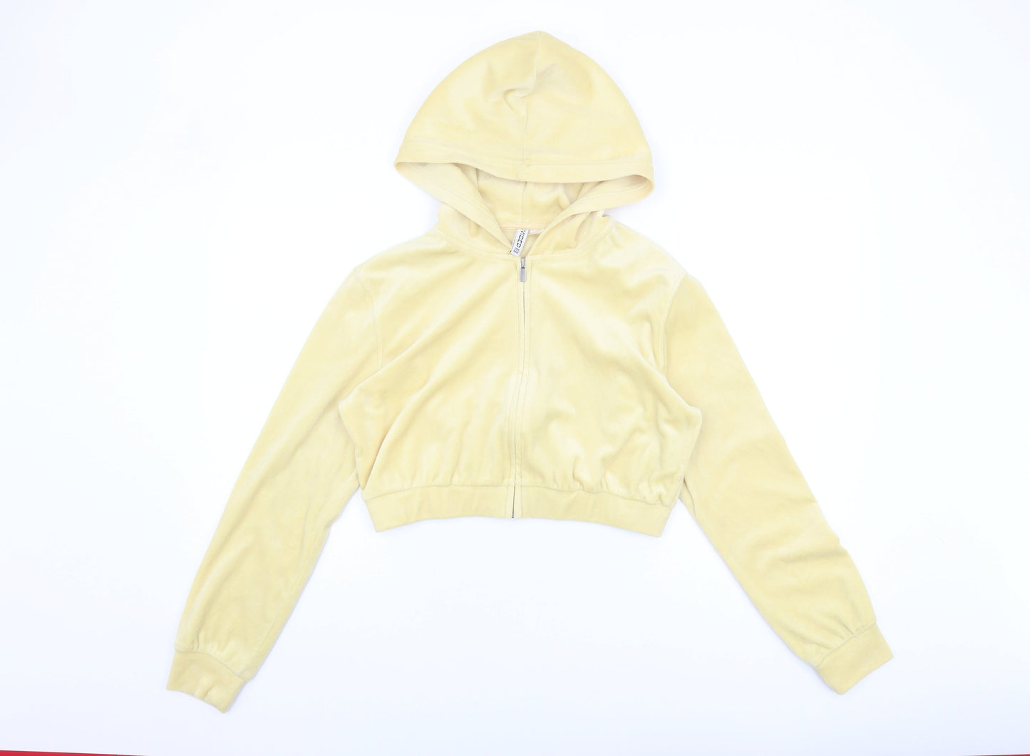 H&M Women's Yellow Full Zip Hoodie, Size 12, Casual Wear
