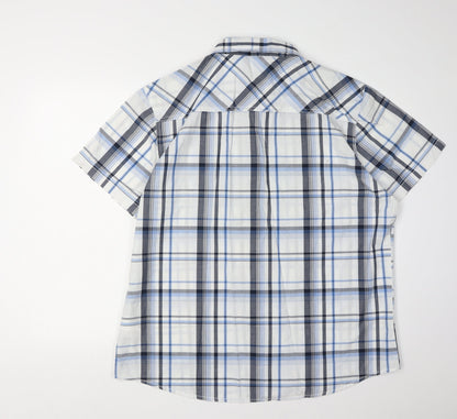 Lee Cooper Men's Blue XL Plaid Button-Up Shirt