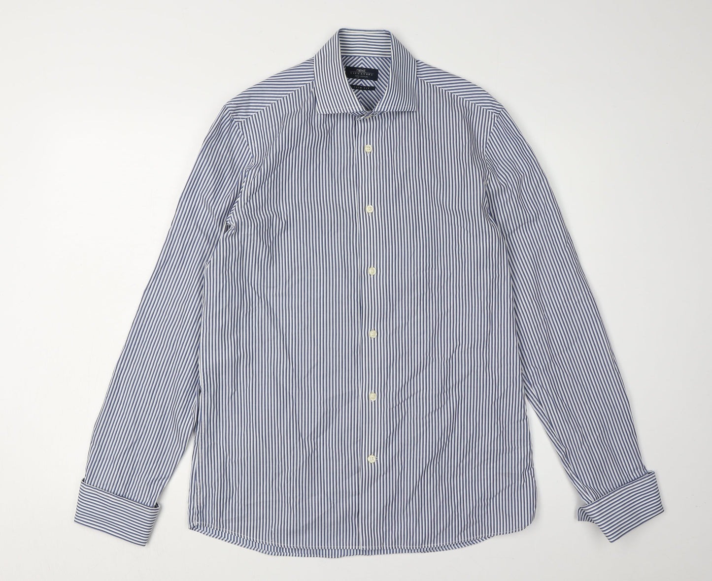 Mens UK Collar Size 15.5 NEXT Smart Blue  Dress Shirt