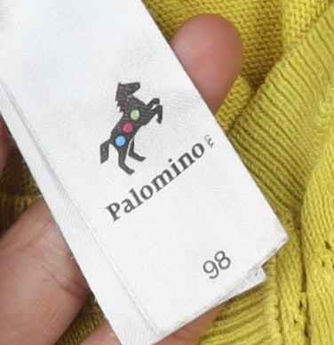 Palomino Girls Yellow Cardigan 3-4 Years Ruffle Casual Knit