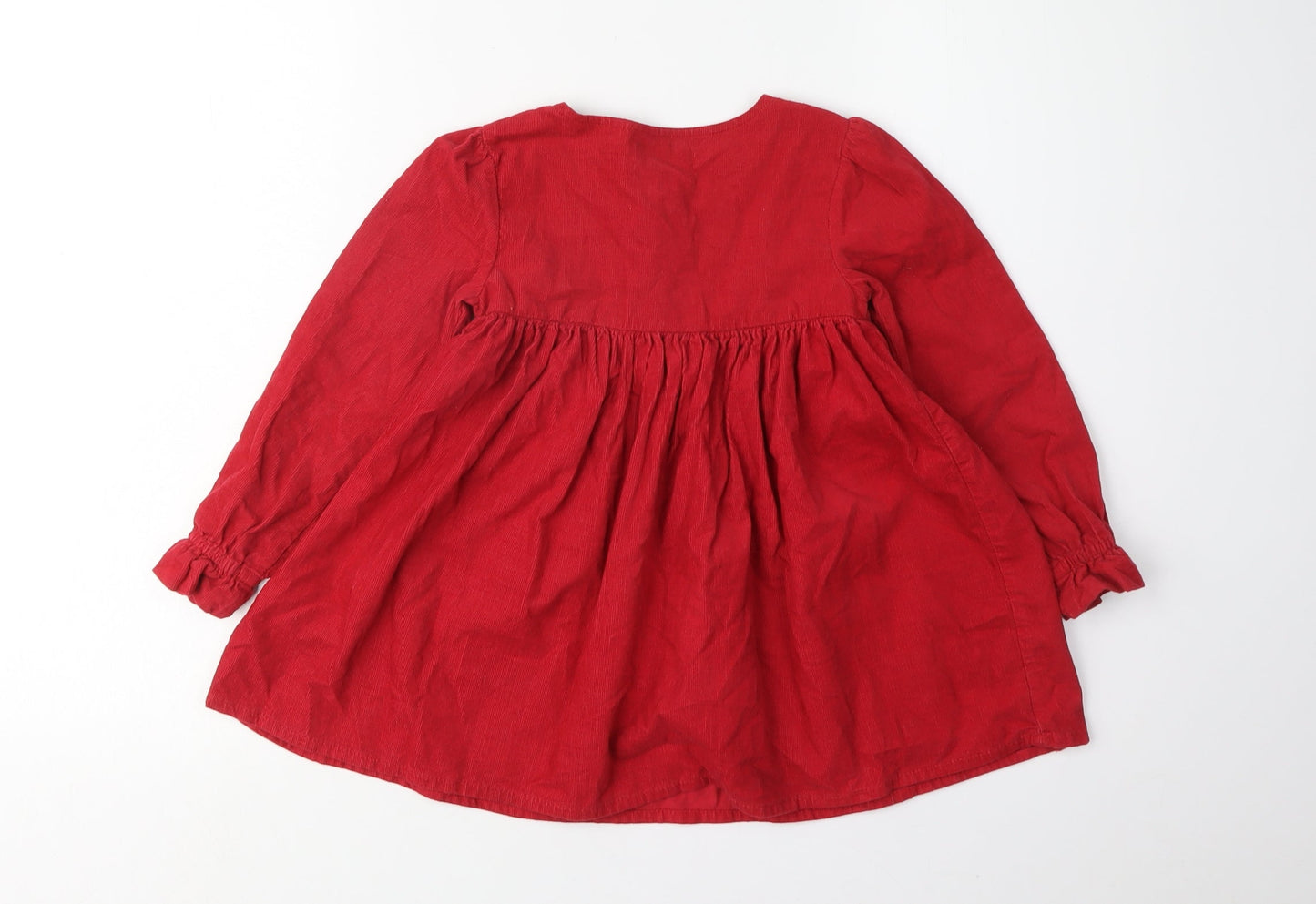 Givian's Closet Girls Red Christmas Dress 3-4 Years Cotton