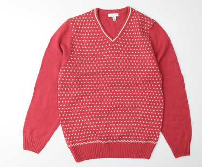 Womens UK Size L Topshop Red Pullover Jumper