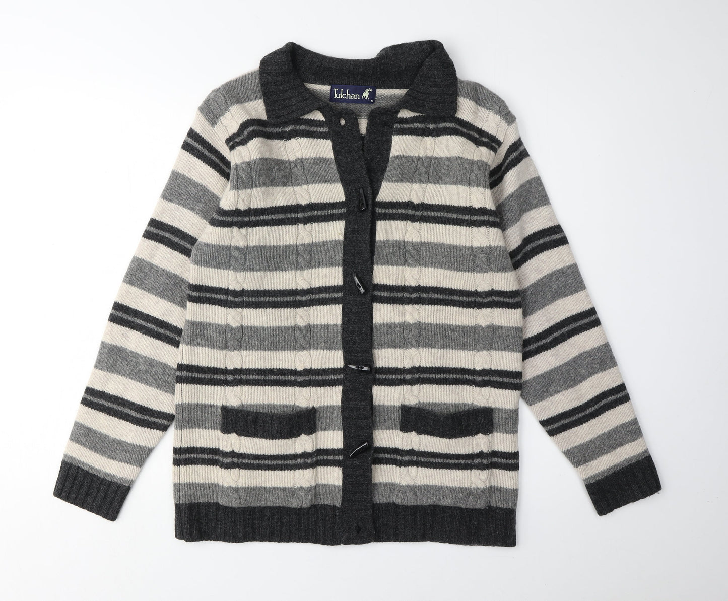 Womens UK Size S Tulchan Grey Cardigan Jumper