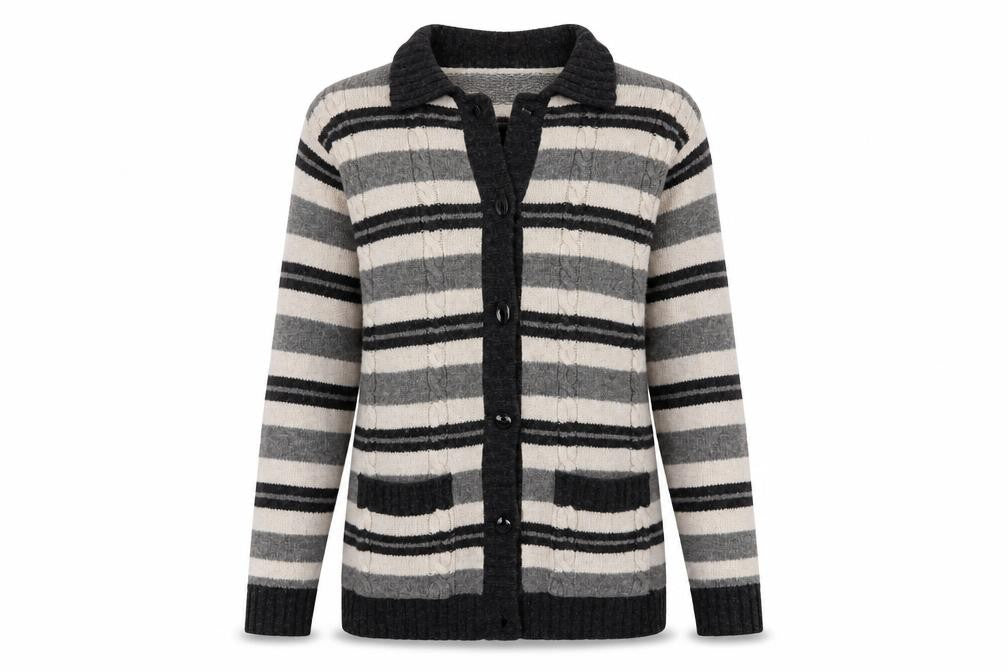 Womens UK Size S Tulchan Grey Cardigan Jumper