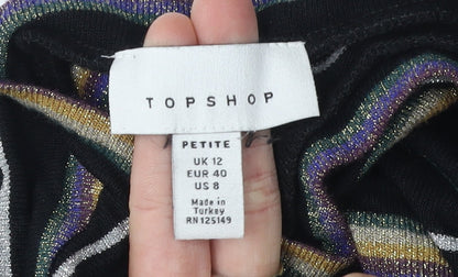 Womens UK Size 12 Topshop Black Pullover Jumper
