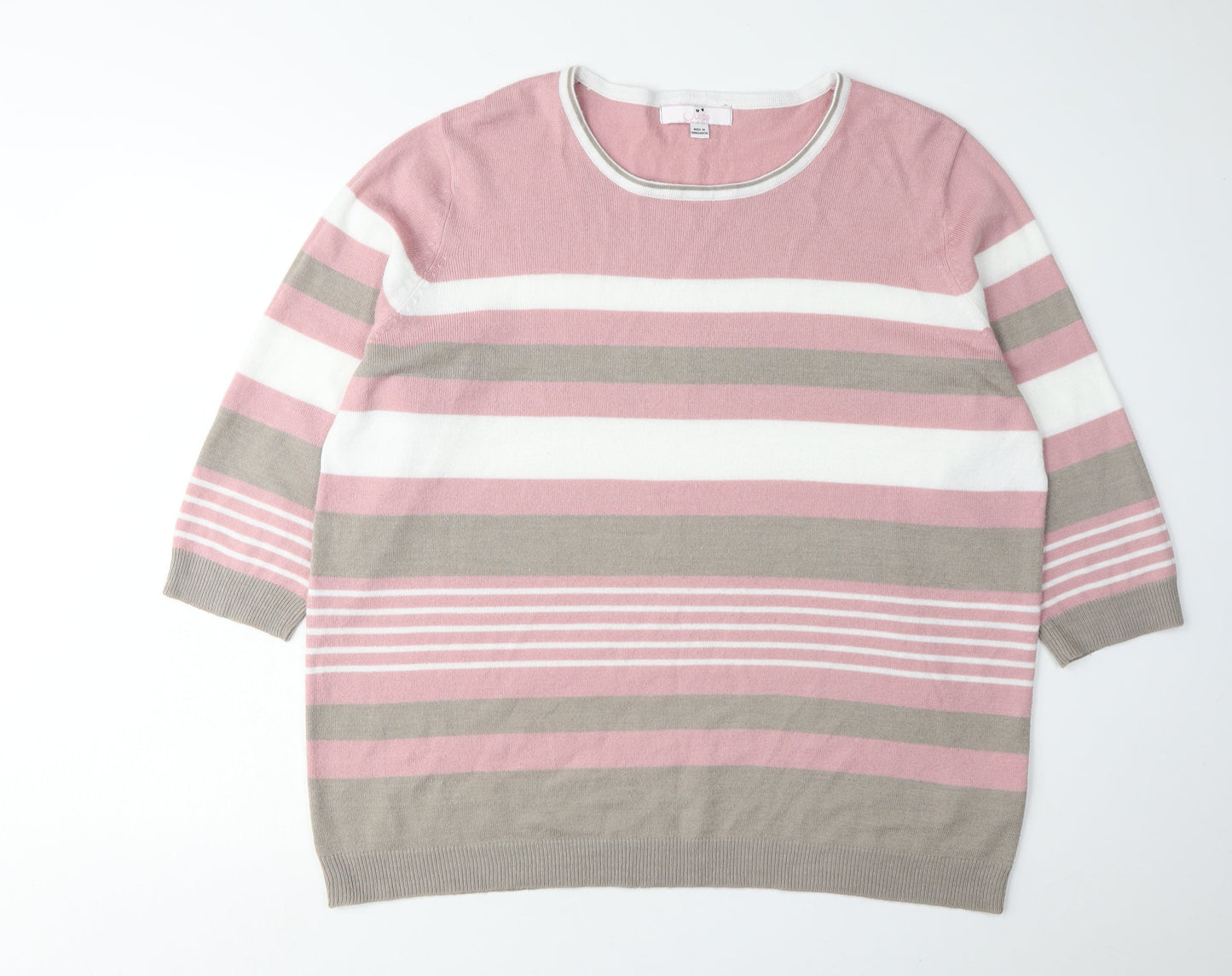 Womens UK Size 20/22 Julipa Pink Pullover Jumper