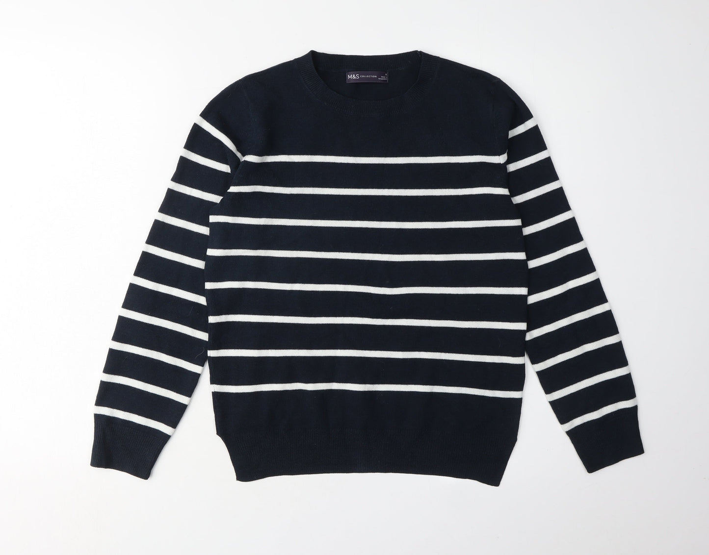 Womens UK Size 8 Marks and Spencer Blue Pullover Jumper