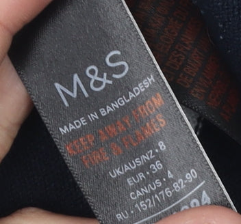 Womens UK Size 8 Marks and Spencer Blue Pullover Jumper