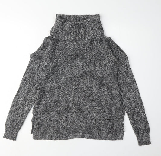 Womens UK Size XS Hollister Grey Pullover Jumper