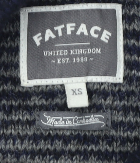 FatFace Men's XS Blue Pullover Jumper, Cotton Blend