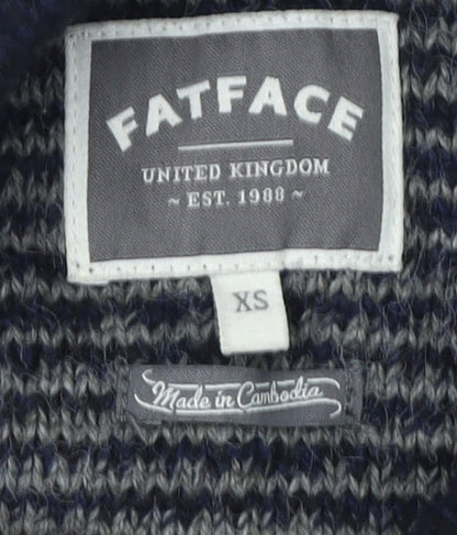 FatFace Men's XS Blue Pullover Jumper, Cotton Blend