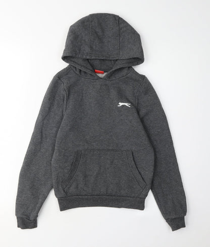 Slazenger Boys Grey Hoodie 7-8 Years Pullover with Pockets