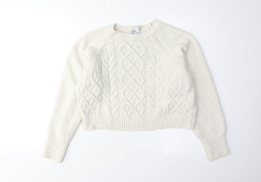 Womens UK Size M Hollister Ivory Pullover Jumper