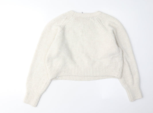 Womens UK Size M Hollister Ivory Pullover Jumper