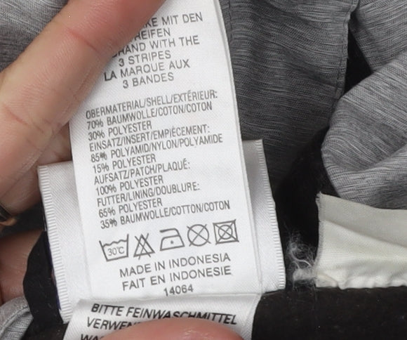 Adidas Men's Black Full Zip Hoodie, Size M