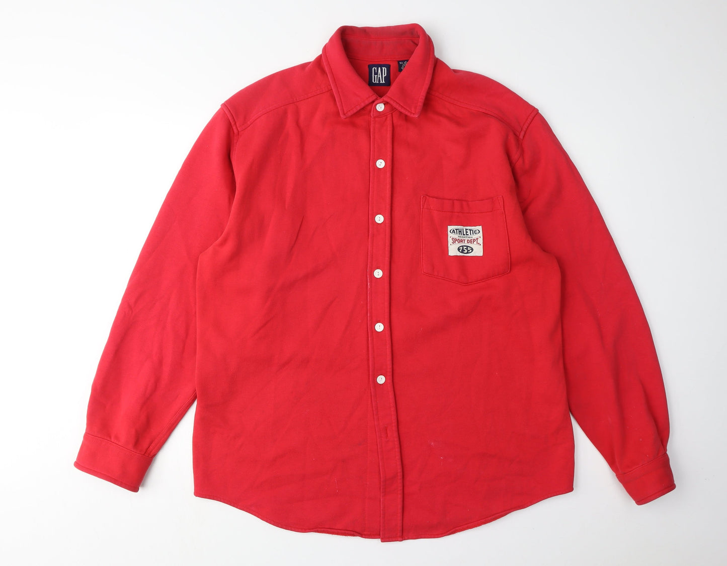 GAP Men's Red S Long Sleeve Button-Up Shirt