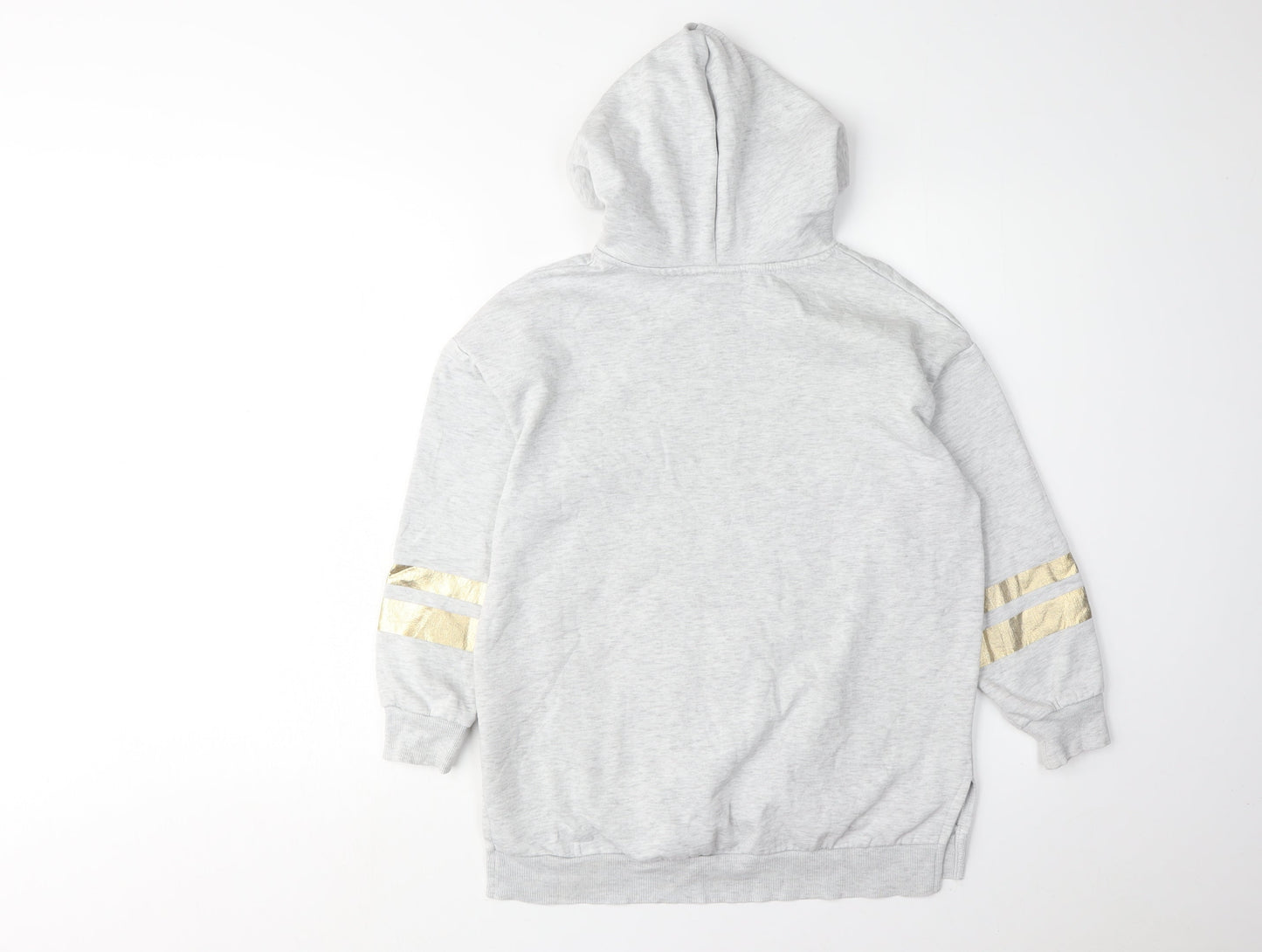 H&M Boys Grey Hoodie 9-10 Years Pullover with Logo Design