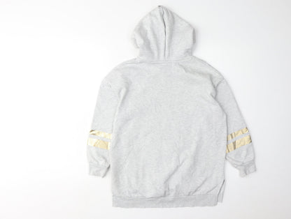 H&M Boys Grey Hoodie 9-10 Years Pullover with Logo Design