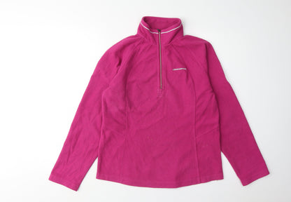 Craghoppers Women's Pink High Neck Fleece Sweatshirt Size 10