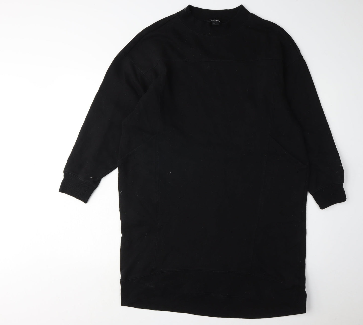 Monki Women’s Black Dress M, Cotton Blend Casual